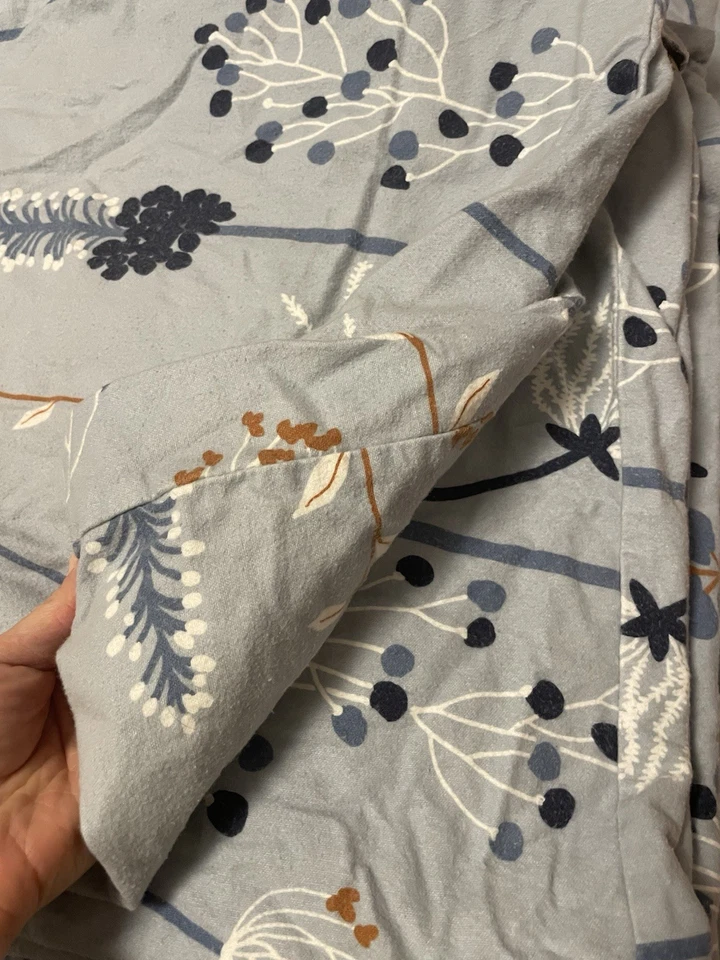 Funda nórdica Garnet Hill High Line franela king/cal king + 3 fundas king, azul Foto 3 de 4