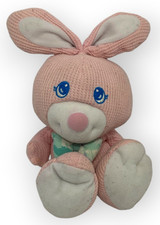 1226 Vintage Fisher Price Cozies Pink Bunny Thermal Waffle Weave 12" Plush 1994