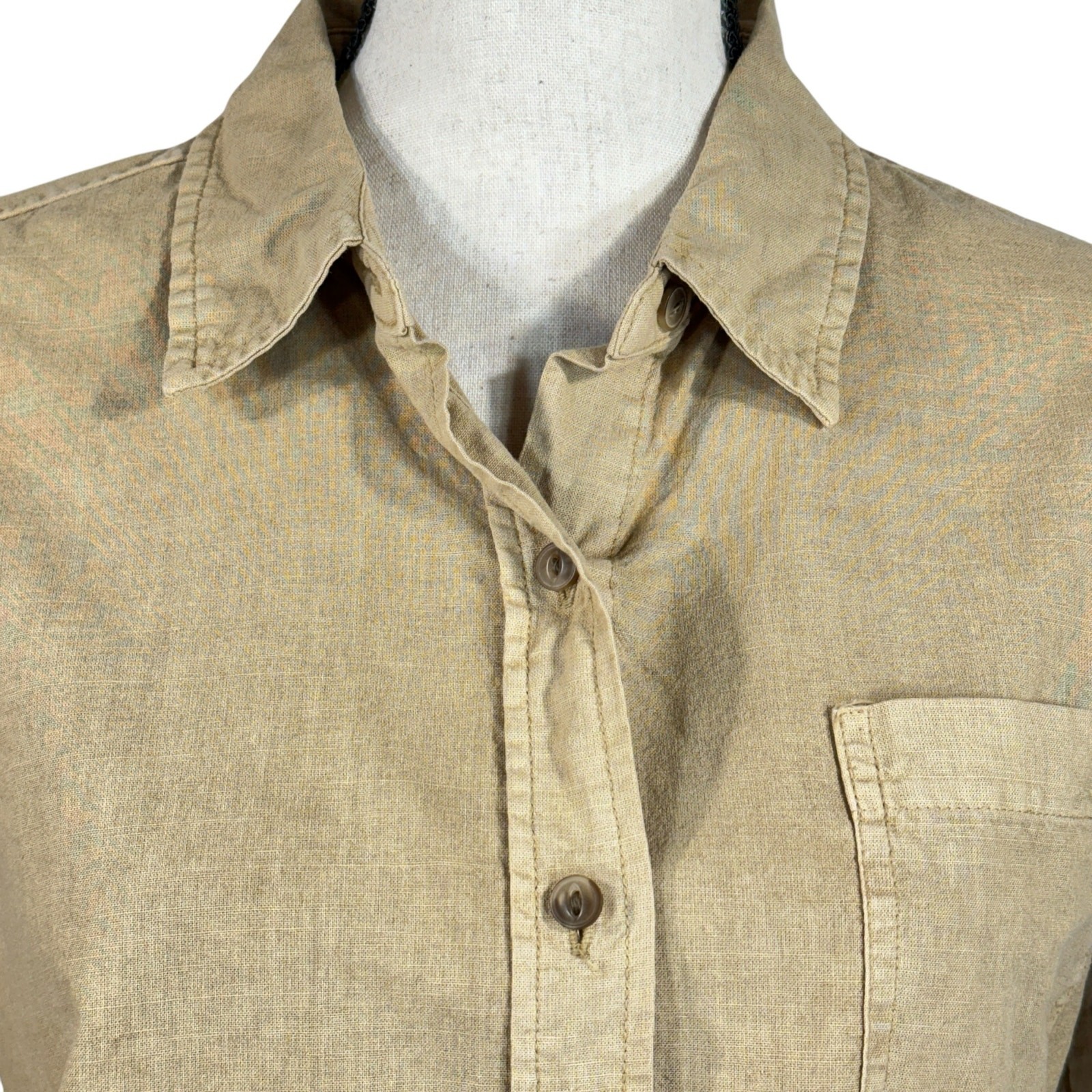 Universal Thread Medium Cropped Top Button-Up Lon… - image 2