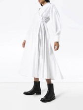 Valentino Pleated Midi Wrap Dress Size 40