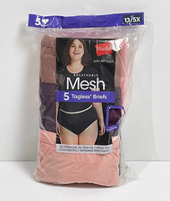 Hanes Just My Size Mesh Tagless Briefs 5 Pack Size 13
