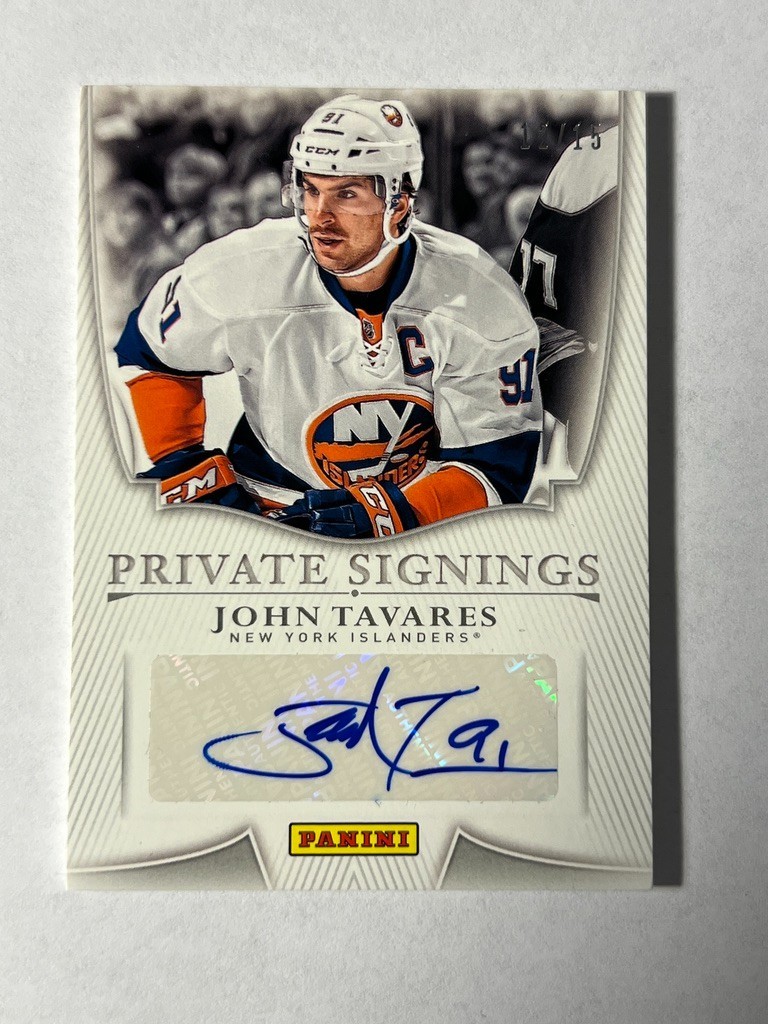 2014-15 Panini Private Signings /15 John Tavares #JT Auto