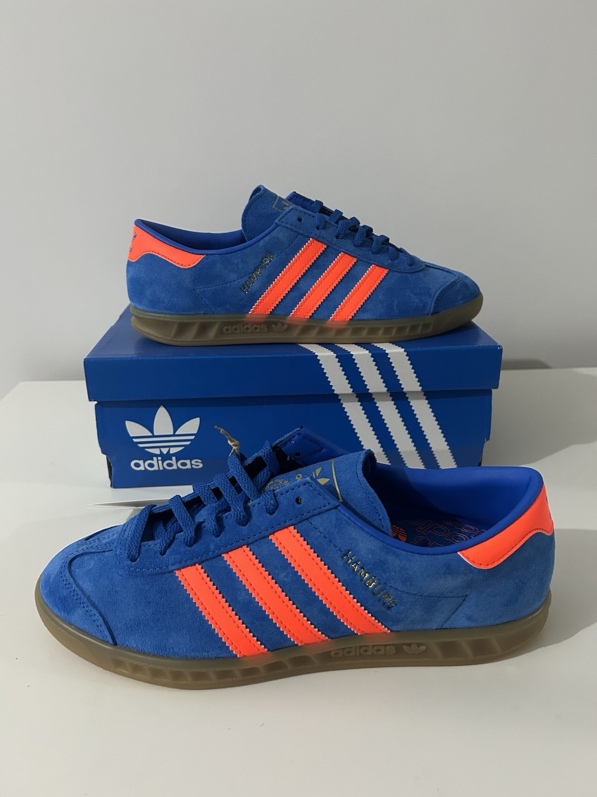 SAOLA Adidas Hamburg Bluebird Solar Orange & Gum 3’s UK 6 Nuove SPEDIZIONE VELOCE✅