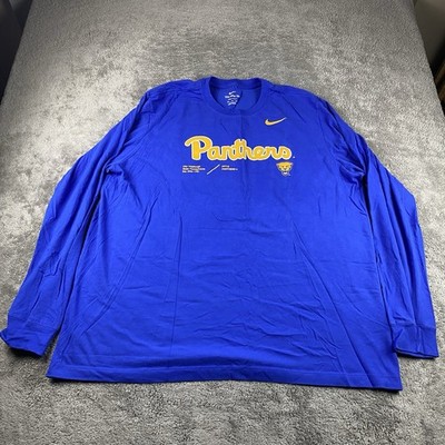 The Nike Tee Pittsburgh Panthers Dri-Fit Long Sleeve Shirt Mens XXL Blue