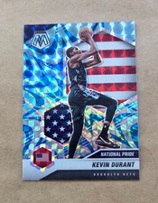 KEVIN DURANT ~~~ BLUE REACTIVE MOSAIC PRIZM ~~~ 2020 panini national pride