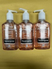 3 New Neutrogena Oil-Free Acne Wash Pink Grapefruit Facial Cleanser - Exp. 11/26
