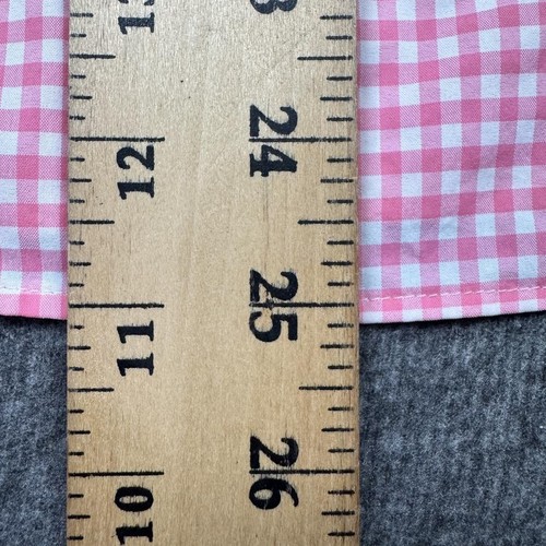 Vineyard Vines Shirt Boys M Pink White Gingham Long Sleeve Performance Stretch - Picture 13 of 13