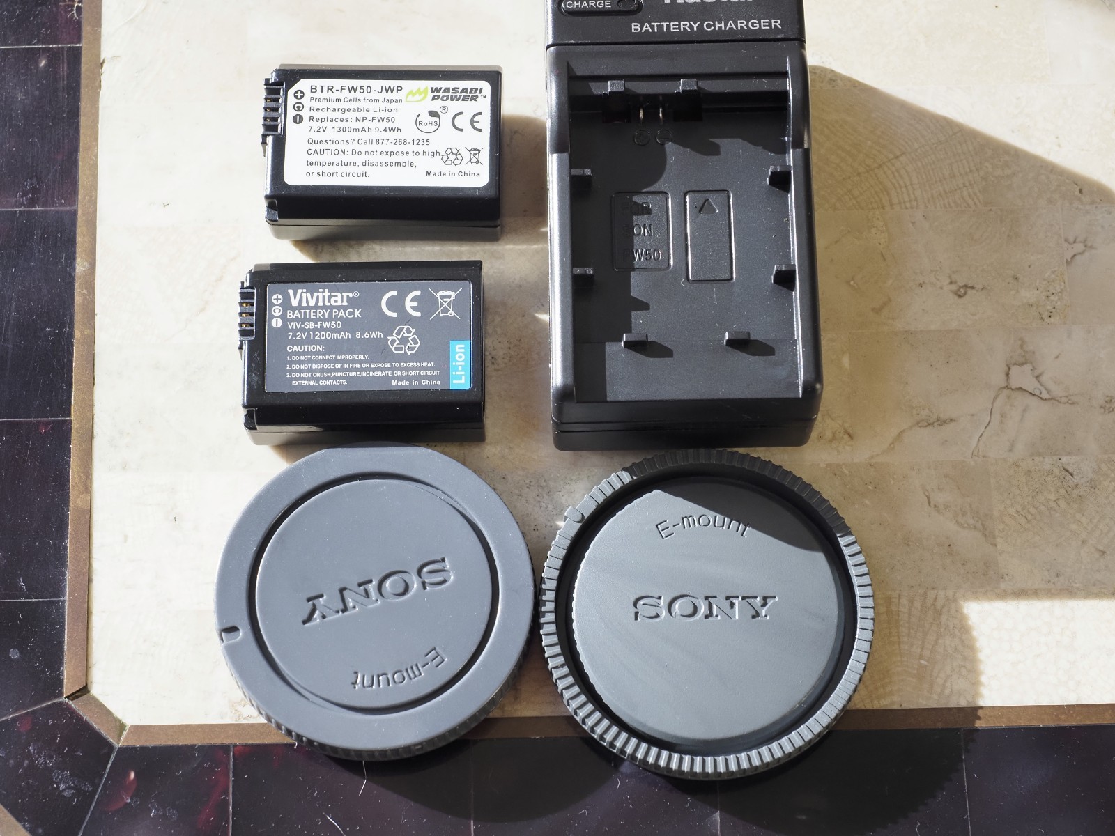 Batteries (2) NP-FW50 for SONY ZV-E10 a6500 a6400 a6300 a6100 a6000-image