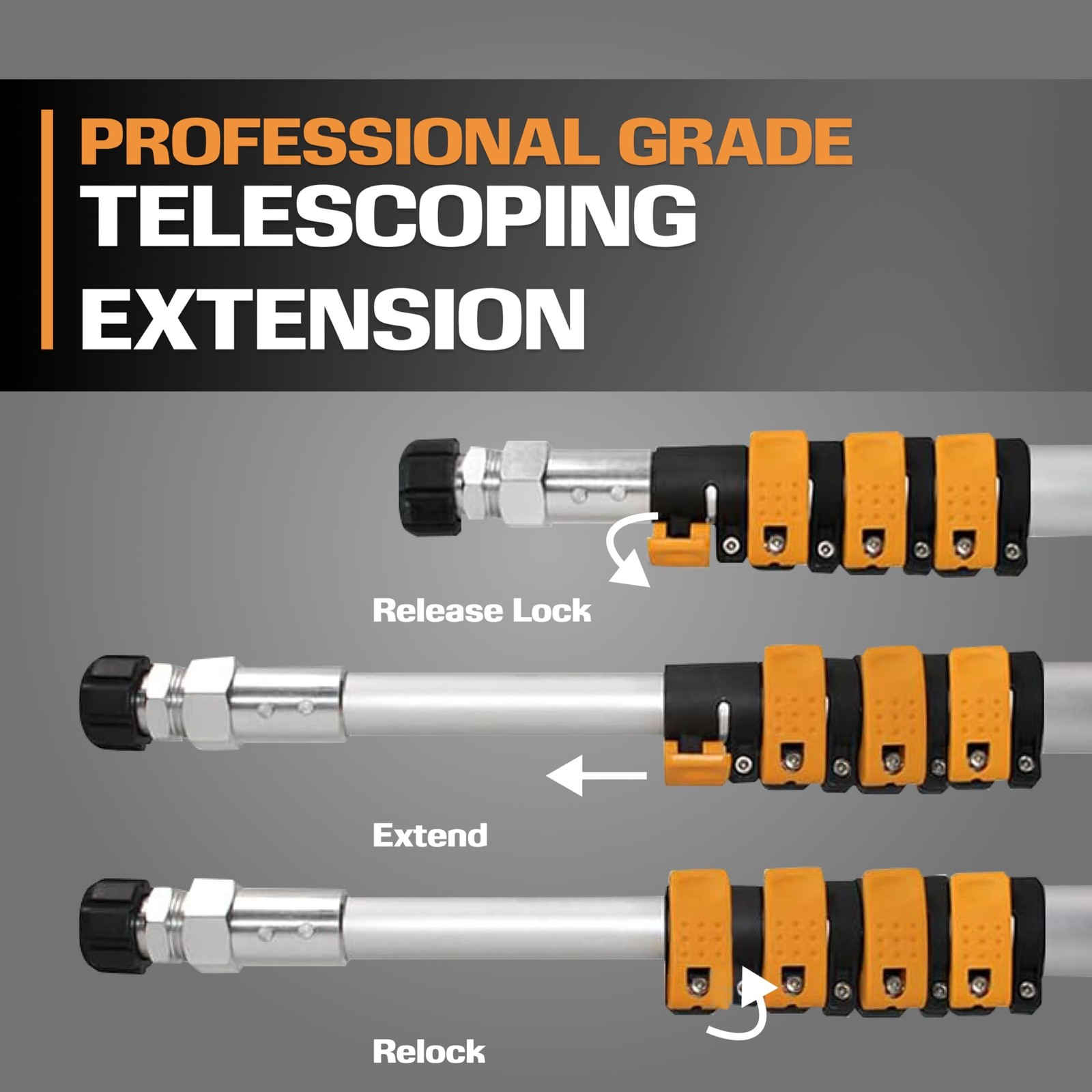 EDOU 20 ft Telescoping Pressure Washer Wand - Power Washer Gutter Cleaner Too...