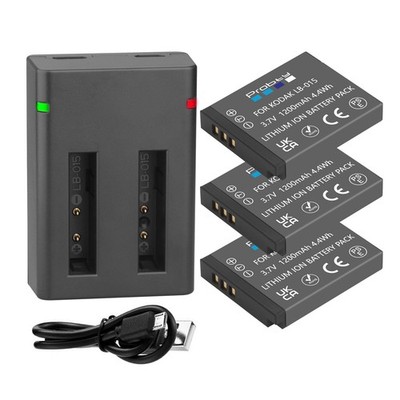 1200mAh LB-015 LB015 Battery + 2-Channel USB Charger For KODAK PIXPRO WPZ2
