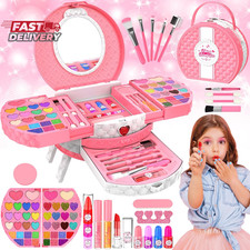 Kids Makeup Kit for Girl, 66 Pcs Washable Makeup Set for Little Girls, Cosmetic