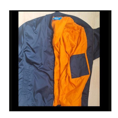 adidas Originals Bomberjacke XL Herren dunkelblau orange Reißverschluss
