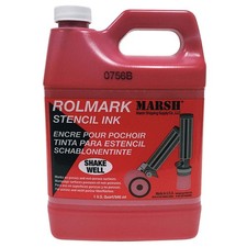 MARSH 20909 Stencil Ink,Jug,Red,1 qt. 1F152