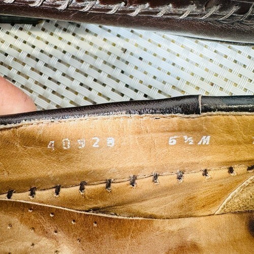 Bruno Magli Croc Embossed Handmade in Italy Women Brown Leather Loafers Shoe 5.5 - Picture 10 of 12