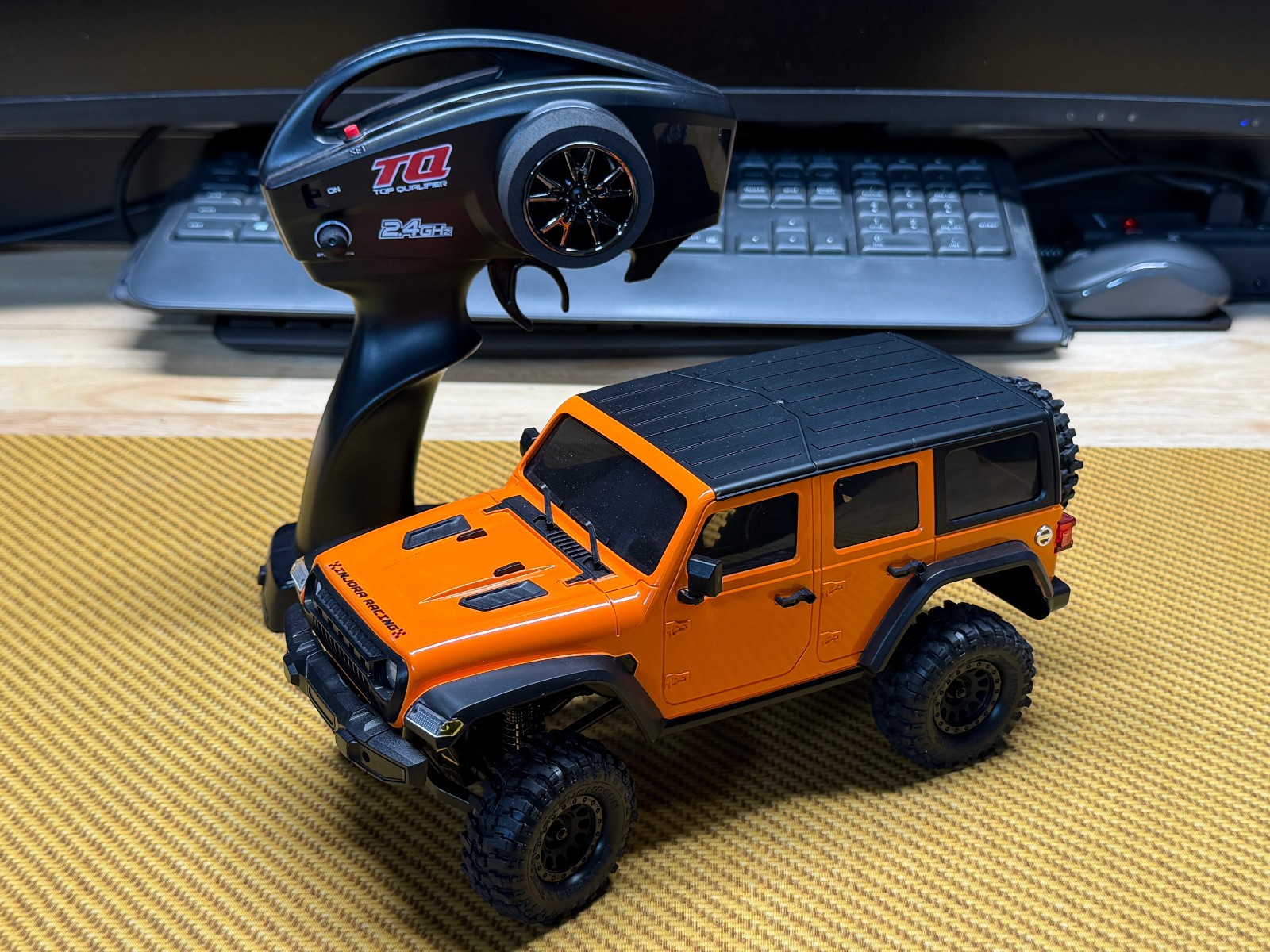 Custom Traxxas TRX-4M Orange Jeep Wrangler 1/18 Scale Injora Shocks ...
