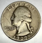 1939-S Washington 90% Silver Quarter VG Very Good Condition 25c US Coin-3840