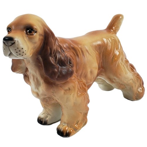 Cocker Spaniel Perro 1958 Napco Japón Cerámica Estatuilla De Pie E-2412 De Colección - Imagen 1 de 14