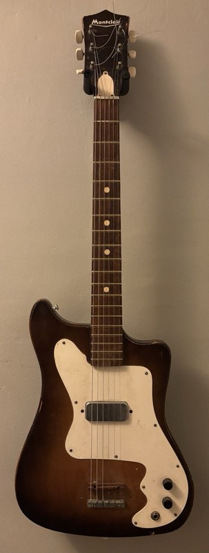Vintage 1960s Kay Montclair Vanguard Electric Guitar K100 Sunburst
