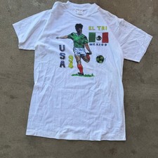 Rare Vintage 1994 Mexico World Cup Carlos Hermosillo El Tri Shirt Mens L Single