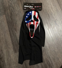 Fun World Ghostface USA Flag Hooded Full Mask