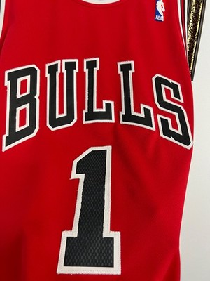 Vintage Adidas Chicago Bulls Derrick Rose #1 Red NBA Jersey Mens