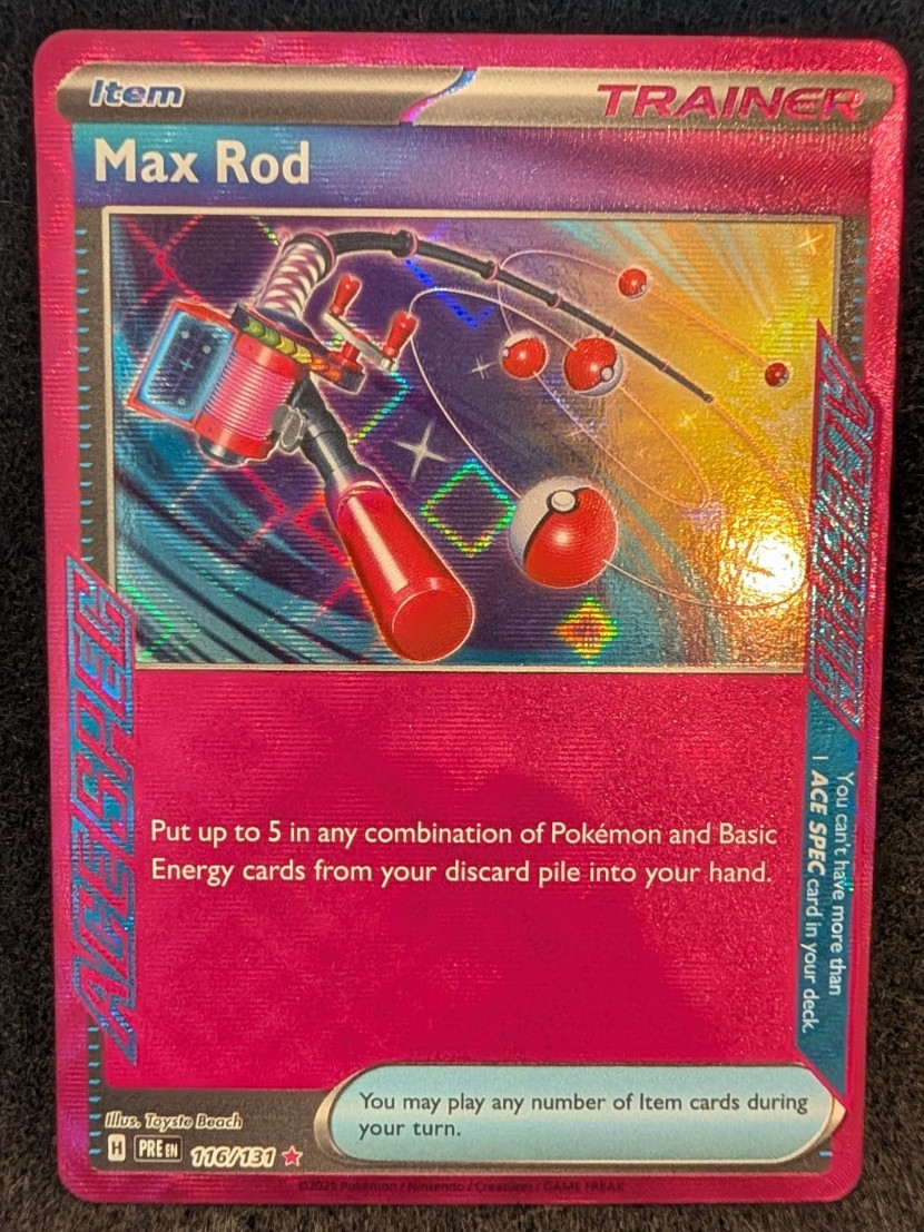 Pokemon - Max Rod AceSpec 116/131 - 2025 SV: Prismatic Evolutions - NM