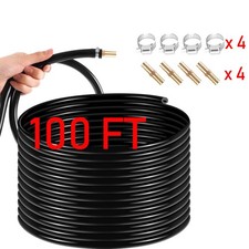 100FT Self Sinking Aeration Hose 3/8" Pond Aeration Tubing With Clamps