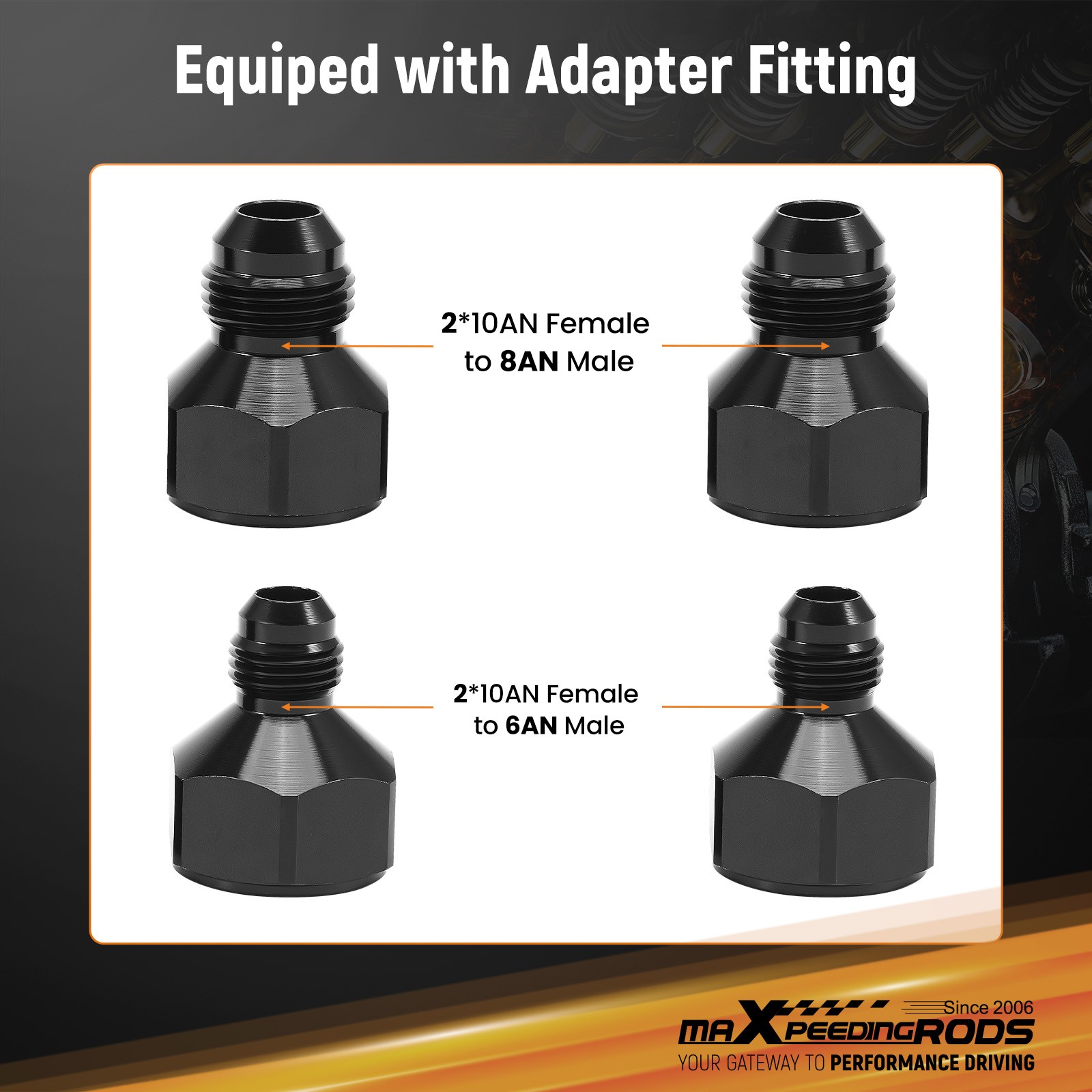 Universal 7 Row Engine Oil Cooler 10AN Aluminum British Style w/ Fittings