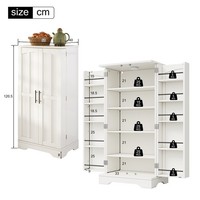 Sonnenh Sideboard Weiß 60 X 40 X 120 Cm Mdf Mit Stauraum Wohnzimmer