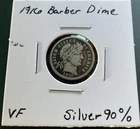 1916-P Barber Dime 90% Silver Good to Very Good Early Date