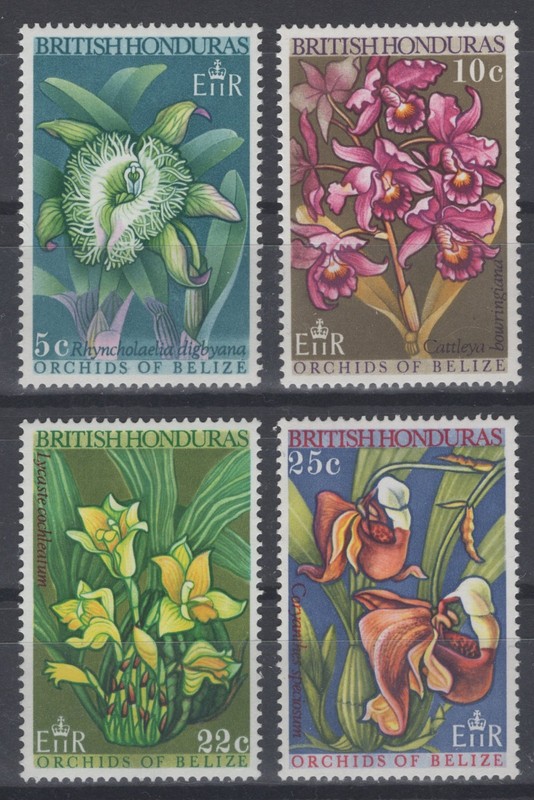 British Honduras 1969. Orchids of Belize. Scott # 226-229. MNH, VF