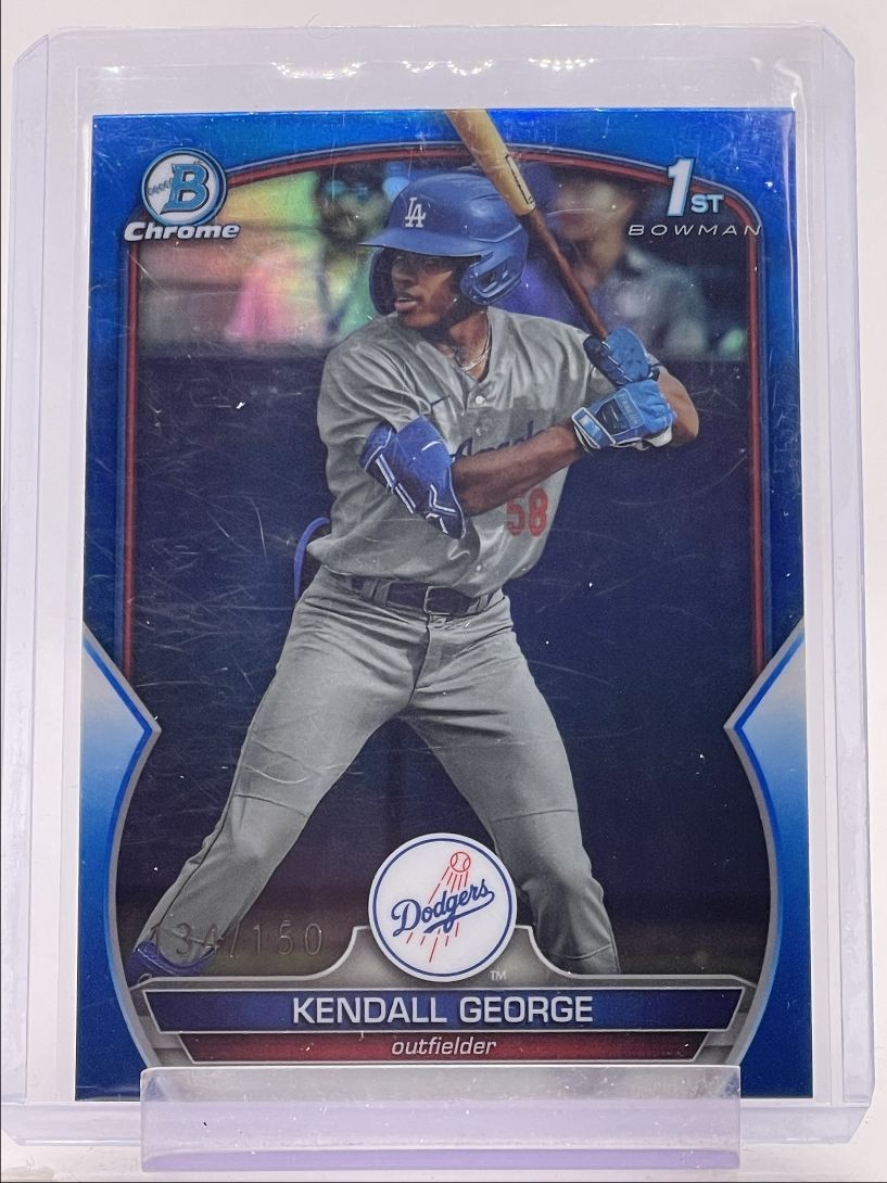 KENDALL GEORGE 2023 BOWMAN CHROME DRAFT 1ST BLUE REFRACTOR /150 Q3917