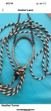 Vintage Hackamore Bosal Setup Kangaroo Rawhide Mane Hair Mecate