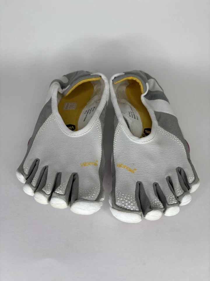 Vibram Five Fingers Shoes W164 EU 41 US 10 Womens Shoes White Gray Slip On - Image 2 of 4