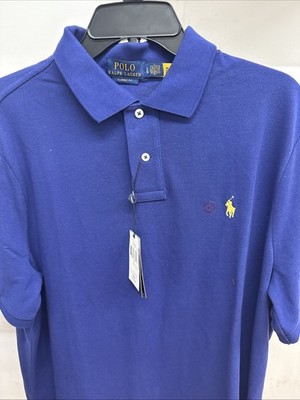 Ralph Lauren Polo Shirt, Classic Fit, Navy Blue Cotton Macys NWT $118 Large
