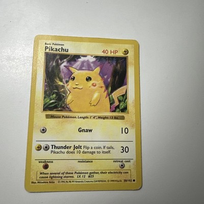 Pikachu 58/102 Red Cheeks - Base Set Shadowless LP 