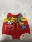 Vintage 1984 Cabbage Patch Kids Fire Department Outfit With White Hat.