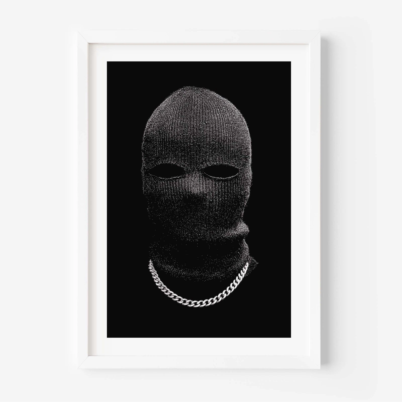 Pixel Phantom Vertical Poster Wall Art Print for Home Decor