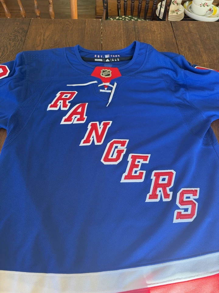 Camiseta deportiva azul Adidas para hombre Chris Kreider #20 NY Rangers talla 50 NHL hockey Foto 2 de 4