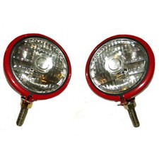 6 V Headlight Pair Fits Case Fits Ih Fits Farmall Super A C H M 100 130 200 300