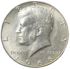 1966 Kennedy Half Dollar 40% Silver BU/AU Nice Eye Appeal US Coin