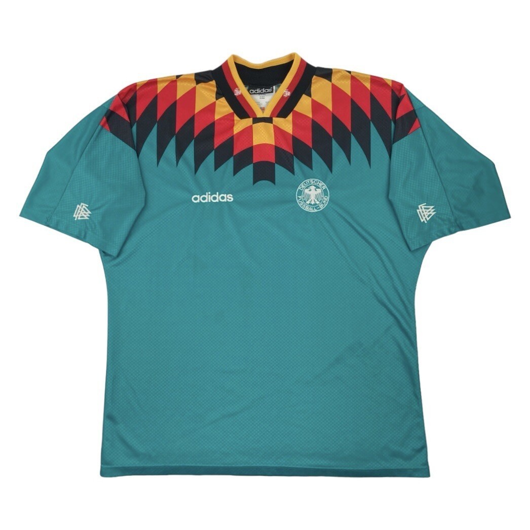 Vintage Adidas Germany Away Soccer Jersey 1994 Men’s XL Green Trefoil Retro