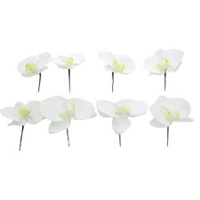 Good Condition Le musee Hair Accessories 8 Pieces Flower Motif White /MG