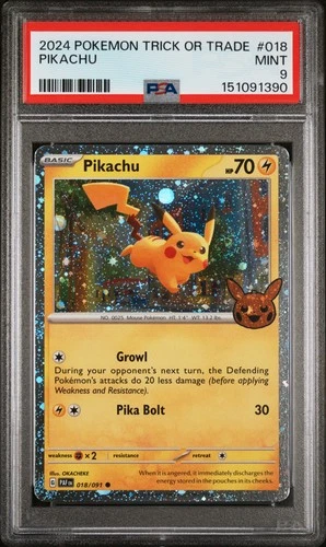 2024 POKEMON TRICK OR TRADE #018 PIKACHU PSA 9
