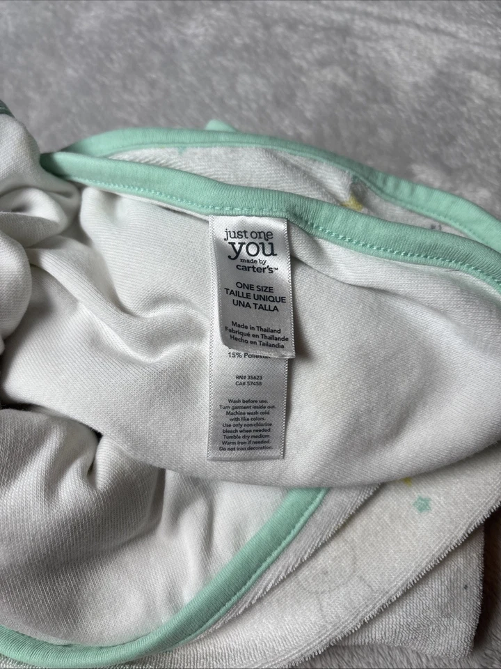 Carter's Just One You Baby Blanket Bears Sitting Stars Terry Towel Lovey 29"x29" - Image 3 of 4