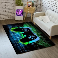 Video Game Rug Kids Bedroom Gamer Room Decor Playroom Gaming Mat 2x3