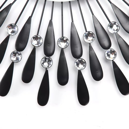 60CM Round Diamond Clock Crystal Wall Clock Silent Non-ticking For Living Room - Picture 3 of 8