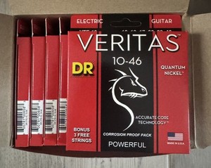 DR Guitar Strings Veritas 12 Sets Electric Med 10-46 Quantum Nickel