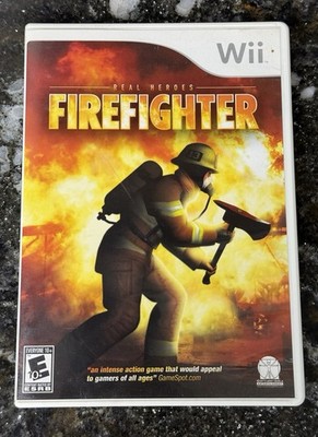 Real Heroes: Firefighter (Nintendo Wii, 2009) COMPLETE CIB TESTED NICE!!