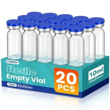 10ml Sterile Vials with Self Healing Injection Port and Sealing Cap, Glass St...